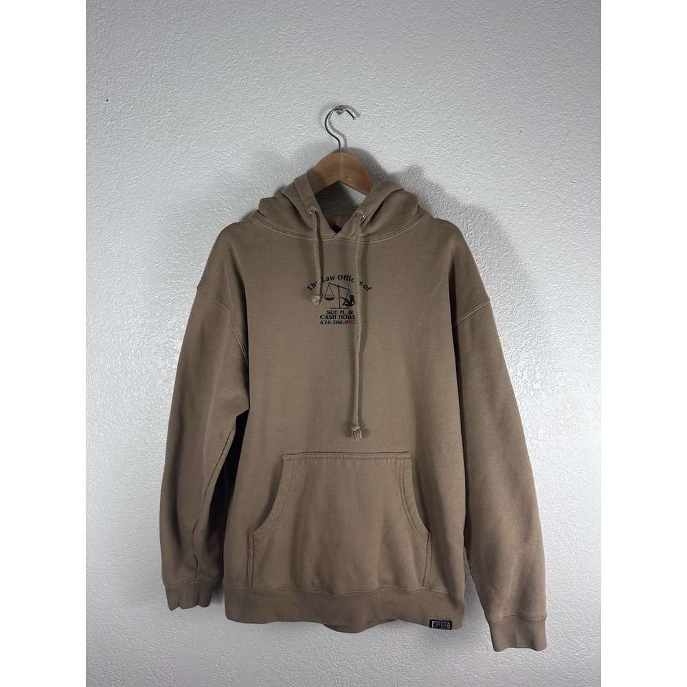OPEN925 Lawyer On Retainer Graphic Pullover Hoodie Brown Men's Medium